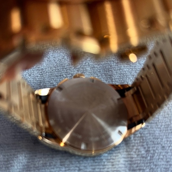 Versace Men's Gold and Black Watch - Picture 5 of 8